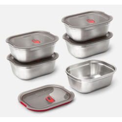 black+blum FBSS-BX-S017-EN food storage container Rectangular Box 0.6 L Stainless steel 5 pc(s)