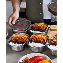 black+blum FBSS-BX-S017-EN food storage container Rectangular Box 0.6 L Stainless steel 5 pc(s)