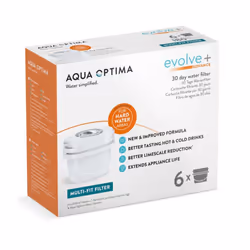 Water Filter Cartridge, Evolve+ Advance, Limescale Reduction, 6 pack