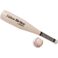 Baden Men's Nite brite Bat and Ball set - clam shell Baseball, White, One