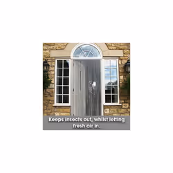 Vermatik Fly Screen 90cm x 210cm Premium Aluminium Metal Curtain Chain