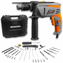 Terratek 35pcs 810W Hammer Drill Power Impact Drill Heavy Duty Variable Speed 1/2-Inch(13 mm) Keyed Chuck