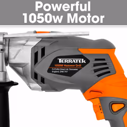 Electric Hammer Drill 1050W Powerful Variable Speed Terratek