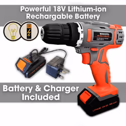 Cordless Drill 18V 89pc Kit Terratek