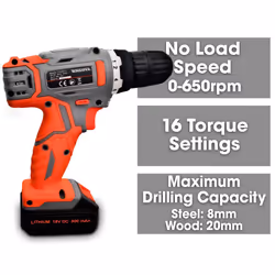 Cordless Drill 18V 89pc Kit Terratek