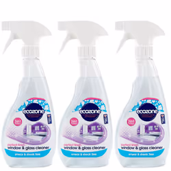 3x Ecozone Window And Glass Cleaner Spray Smear And Streak Free, 500ml