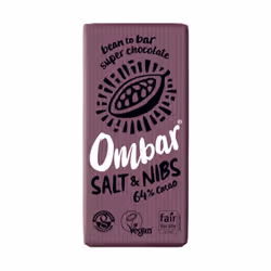 Ombar Salt & Nibs 64% cacao Chocolate Bar 70g