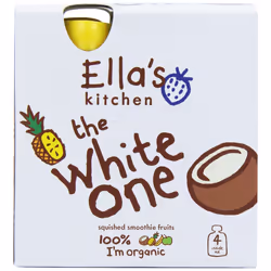 Ellas Kitchen Organic The White One Fruit Smoothie 4x90 g (Pack of 3, Total 12 Pouches)
