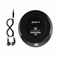 Groov-e Retro Series Personal CD Player with Earphones - Black