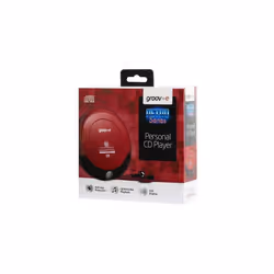 Groov-e Retro Series Personal CD Player with Earphones - Red (GVPS110)