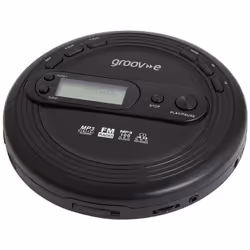 Groov-e Retro Series Personal CD Player + Radio MP3 Playback and Earphones - Black