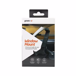 Groov-e GVWM3BK Window Universal Mount Cradle Holder?For Smartphone/Phablet?Blac