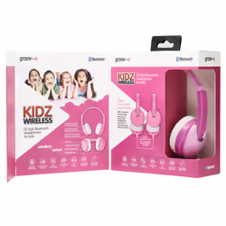 Kidz Wireless Bluetooth DJ Style Headphones - Pink