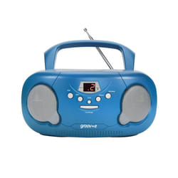 Groov-e Original Boombox Portable CD Player with AM/FM Radio and 3.5mm Aux-In GVPS733 - Blue