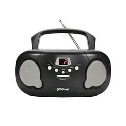Groov-e Original Boombox Portable CD Player with AM/FM Radio and 3.5mm Aux-In GVPS733 - Black