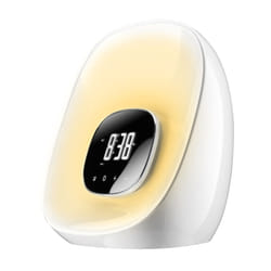 Light Curve Wake Up Light with FM Radio & Alarm Clock - White
