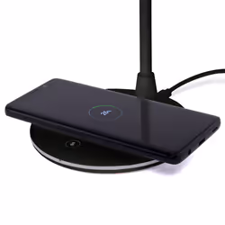 Apollo LED Lamp with Wireless Charging Pad & Bluetooth Speaker - Black
