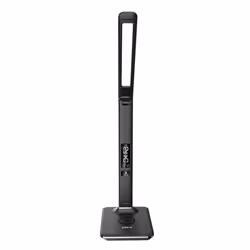 Ares Desk LED Lamp with Wireless Charging Pad & Clock - Black