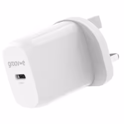 USB-C Mains Charger 20W Power Delivery - White