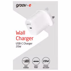 USB-C Mains Charger 20W Power Delivery - White