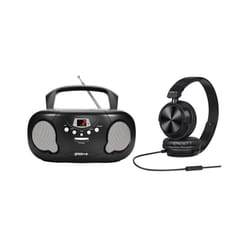 Groov-e GVPS733HPBK Original Boombox Portable CD Player