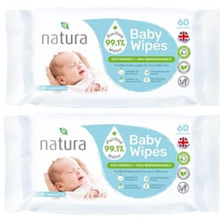 Natura Purified Water Baby Wipes - Pack of 16