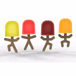 Mustard Lollypop Men Mold