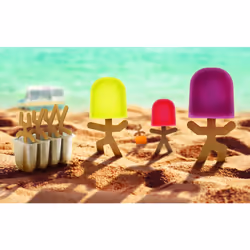 Mustard Lollypop Men Mold