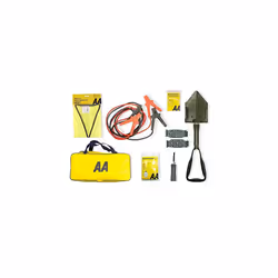 AA Emergency Winter Car Kit AA5281 - Folding Snow Shovel 9-LED Torch Foil Blanket Hi-Vis Vest Rain Poncho Booster Cables ...