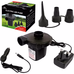 AC Electric Air Pump Camping Inflatables Airbed Mattress Paddling Pool 3 Nozzles