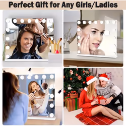 Hollywood Vanity Makeup Cosmetic Mirror with Lights 15 Dimmable LED Bulbs