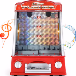 Arcade Coin Pusher Game Machine Novelty Battery Powered Light Sound Slot Machine