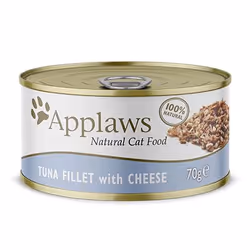 Applaws Tuna Fillet with Cheese in Broth, Adult, Any breed, Cheese, Tuna, 70 g