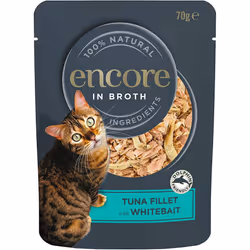 Encore Cat Food Pouch Tuna Fillet & Whitebait (16 x 70g Pouches)
