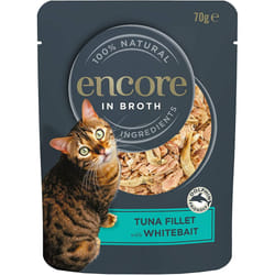 Encore Cat Food Pouch Tuna Fillet & Whitebait (16 x 70g Pouches)