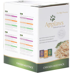 Applaws 100% Natural Wet Cat Food, Chicken Selection in Broth Pouch, 12 x 70 g Pouches