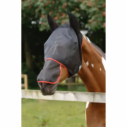 Equilibrium Field Relief Max Horse And Donkey Fly Mask With Ears - Large, Black/Red
