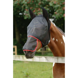 Equilibrium Field Relief Max Horse And Donkey Fly Mask With Ears - Large, Black/Red