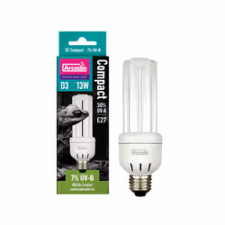 ARCADIA COMPACT D3 REPTILE BIRD LIGHT E27 BULB VIVARIUM CAGE LAMP LIGHTING TUBE - Arcadia Mini Triple U D3 7% Screw In Compac ...