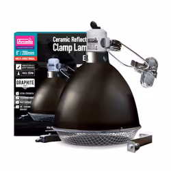 Arcadia Reflector Clamp Lamp with Ceramic Holder (E27), 20cm, Graphite