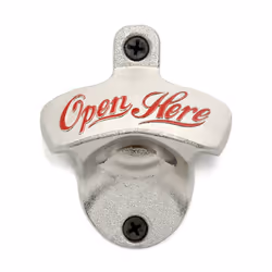 IGGI Retro Wall Mounted Beer Bottle Opener, Silver