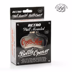 IGGI Retro Wall Mounted Beer Bottle Opener, Silver
