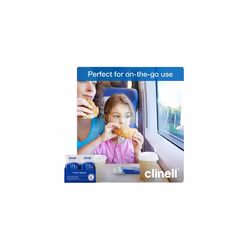 Clinell Antimicrobial Hand Wipes Ideal for Travel - 20 Packs of 8 Wipes - Dermatologically Tested, Kills 99.99% of bacteria & viruses