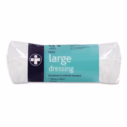 Reliance Medical 18 x 18 cm Large HSE Dressing Bandage and Pad for Ref 317 - Pack of 10