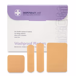Reliance Medical Assorted Sizes Dependaplast Washproof Plasters - Pack of 100