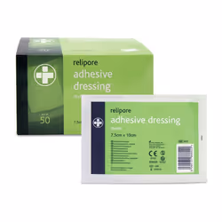 Relipore First Aid Sterile Dressing - Low Allergy Sterile Adhesive Dressings For Wounds, Injuries and Aches, 7.5 cm x 10 cm P ...