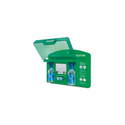 Reliance REL919 Complete Emergency Eye Wash Station with 20ml Pods/500ml Bottles/Eye Pads/Mirror