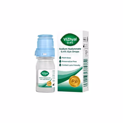 VIZhyal 0.4% Cross-Linked Sodium Hyaluronate Eye Drops for Dry Eyes & Tired Eyes