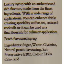 Simply Peach Syrup 1 Litre