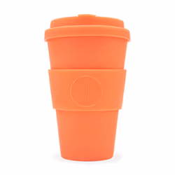 Ecoffee Cup Mrs Mills, Single, 0.4 L, Orange, Bamboo fiber, Silicone, Coffee, 1 pc(s)